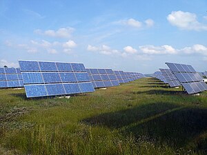 Nachgeführte Mover des Solarparks