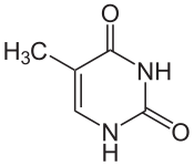 Structuurformule van thymine