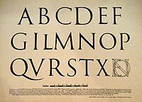 Alphabet in light serif capitals