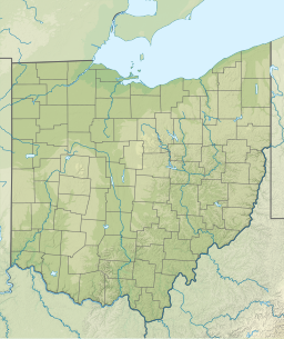 Location of Brady Lake in Ohio, USA.