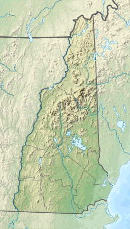 Location of Moore Reservoir in New Hampshire and Vermont, USA.