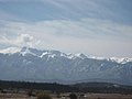 Blick aus der Nähe von Gospić auf den Velebit