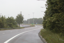 De A604 op 1 km van afrit 4