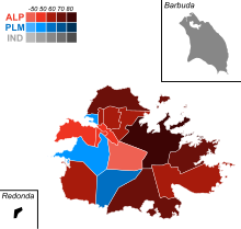 1980 Antigua and Barbuda general election - Results by constituency.svg