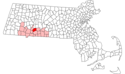 Location in Hampden County in Massachusetts