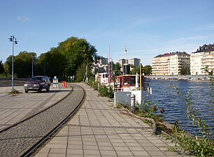 Industrispåret vid hamnen.