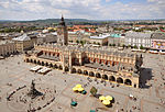 Krakow main square from above