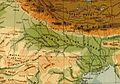 Kaarte uut’n Jare 1908, de den Ganges un sieden Siedenströme wiest