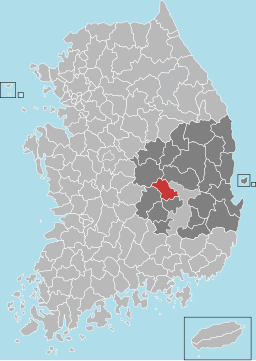 Gumis läge i Norra Gyeongsang och Sydkorea.