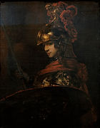 Pallas Athéna, Rembrandt (vers 1655-1659).