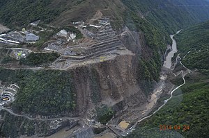 Luftbild von der Baustelle im Jahr 2014