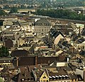 View of the Stadthaus from the Marktplatz and the Altes Rathaus, 1991