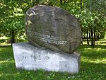 Monument till minne av den sista uroxen, Jaktorów, Polen.