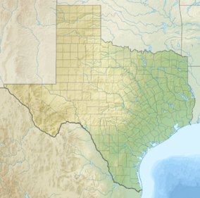 A map of Texas showing the location of Bentsen-Rio Grande Valley State Park