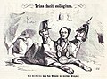 Triaspolitik Bayerns: Ludwig von der Pfordten als Kerberos, der den Weg zur dt. Einheit versperrt, Kladderadatsch Januar 1865