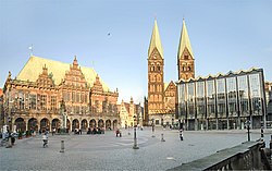 Bremen toun haw, St. Peter's Cathedral an parliament