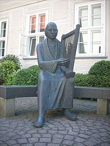 Spitta memorial in the plaza of the superintendency at Burgdorf.