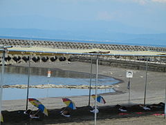 Sand bath style in Ibusuki Spa