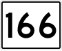 State Route 166 marker