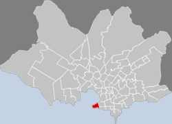 Localização da Cidade Velha em Montevidéu