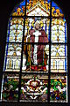 St. Domnolus, Bishop of Le Mans, stained glass.