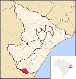 Location of Cristinápolis in the State of Sergipe