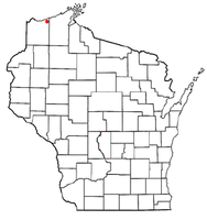 Location of Cloverland, Wisconsin