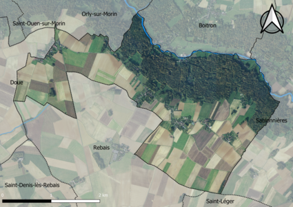 Carte orhophotogrammétrique de la commune.