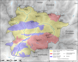 Carte géologique de l'Andorre