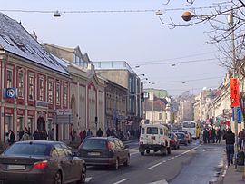 Kış mevsiminde Zemun’un ana caddesi