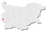 Karte von Bulgarien, Position von Doschdewiza hervorgehoben