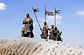 Attila statue in Nibelungs fountain (Tulln, Austria)