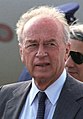 Yitzhak Rabin op 9 oktober 1986 geboren op 1 maart 1922