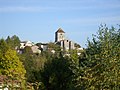 Le village de Saint-Sauvant vu depuis les hauteurs avoisinantes