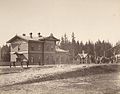 Het station op een foto van rond 1870