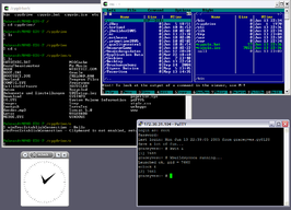 Skerm mei Cygwin-tsjoenderij