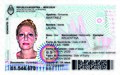 Vor-biometrischer argentinischer DNI, der die argentinische Antarktis auf der Karte zeigte.