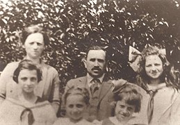 Family photograph with Milton Friedman (bottom center), his parents, and his sisters.