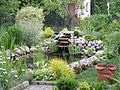 A garden pond.