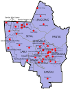 Map of Seremban District, Negeri Sembilan 森美兰州芙蓉县地图