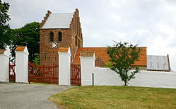 Skuldelev Church, which was built in the 12th century.