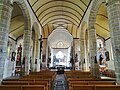 Église Saint-Gilles d'Elliant : vue intérieure d'ensemble.