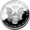 Dólar da serie American Silver Eagle (2006).