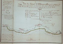 Gesamtplan des Albersweilerer Kanals von 1812