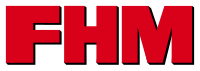 Logo for FHM. The capitals letters F, H and M are spelled out close together in a large red font with a black shadow.