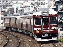 Hankyu Kyoto-lijn op de kaart