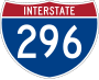 Interstate 296 marker