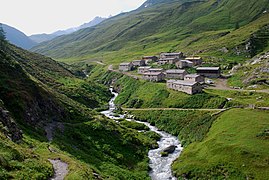 Jagdhausalm in Tirol mit einem Weiler