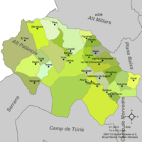Municipalities of Alt Palància