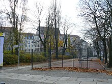 Pappelplatz, the square at the bend in the Ackerstraße